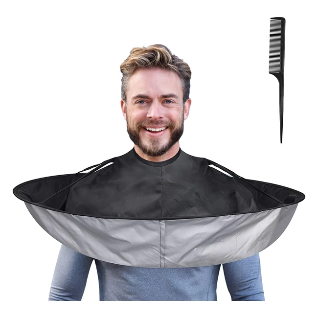 Cape de coiffure Lictin avec attache autoadhésive pour coupe de cheveux et rasage - 65cm de diamètre