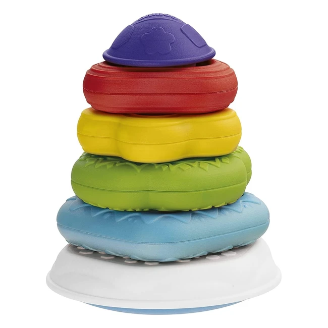 Jeu dempilage et de tri de formes Chicco 2 en 1 avec 4 anneaux et 4 formes - Jo