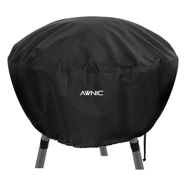 AWNIC Waterproof Fire Pit Cover with Hook and Loop Fasteners - Protect Your Patio Heater from Rain, Sun, Dust, and Pigeons (76x30cm)