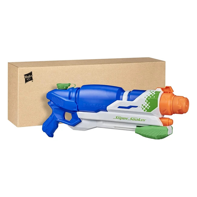 Super Soaker Barrage Wasserpistole - 3 Spritzmodi, bis zu 115m Reichweite, 24l Tank
