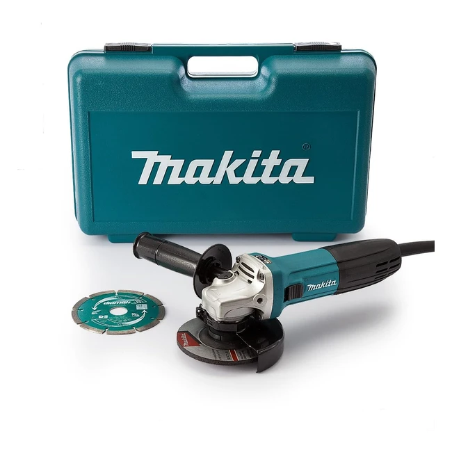 Makita GA4530RKD Angle Grinder - 115mm, 720W, Slide Switch, Diamond Blade