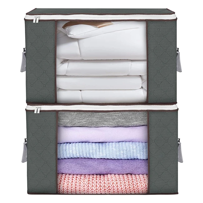 Budding Joy 90L Aufbewahrungstaschen Set - Platzsparendes Faltsystem fr Kleidu