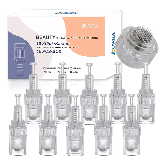 Cartucce di Ricambio Bowka per Derma Pen36pinsset - 10 Pezzi Sterili Regolabili