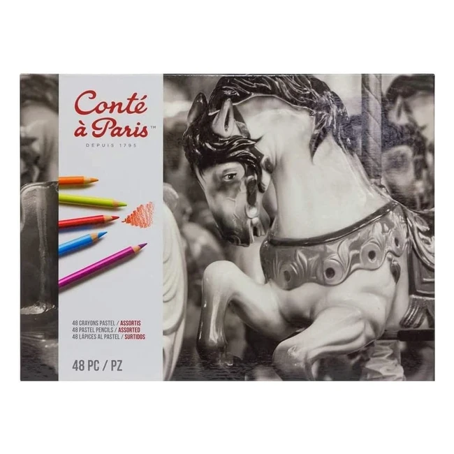 Boîte de 48 crayons pastel Conté Paris - Luminosité et mine exceptionnelle