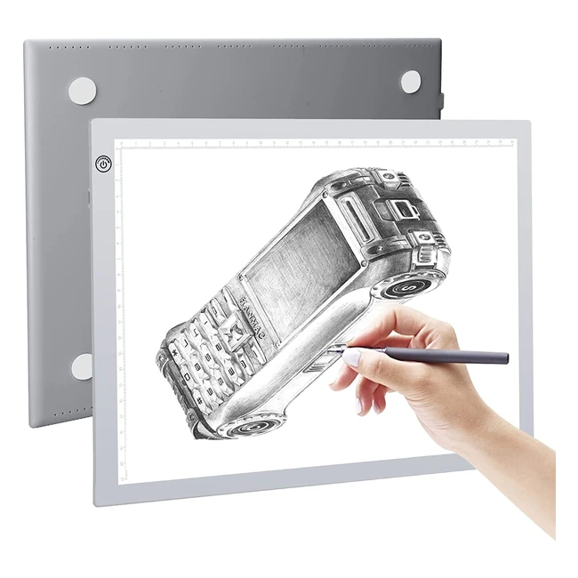 Bloc lumineux LED A4 pour dessin, alimenté par USB, luminosité réglable - Idéal pour peinture diamant, désherbage en vinyle et diapositives