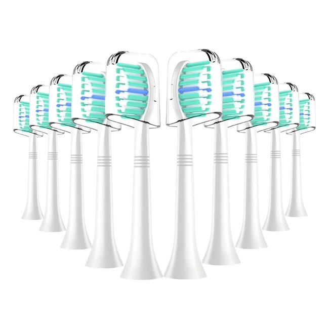10-Pack Philips Compatible Toothbrush Heads | End-Rounded Bristles for Perfect Smile | NYTCNHO