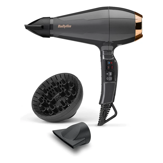 Asciugacapelli Babyliss 6719DE professionale con funzione ionica - Made in Italy