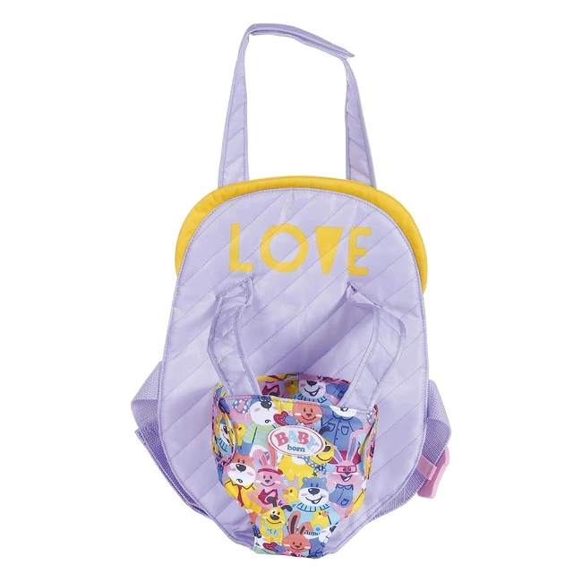 Porte-bébé pour poupées Zapf Creation - Accessoires pour poupée violet/jaune - Réf. 1234 - Confortable et pratique