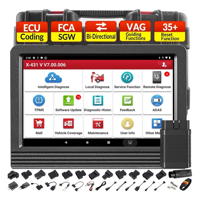 Launch X431 V OBD2 Diagnosegerät - Bidirektionale Vollsystem-ECU-Codierung mit 31 Reset-Funktionen