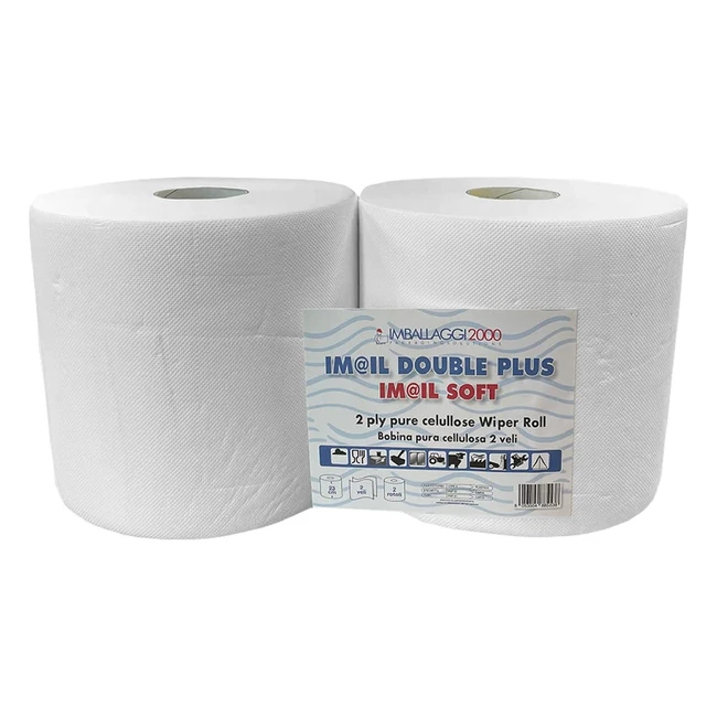 Rotoloni carta asciugatutto industriale Imballaggi 2000 - 1600 strappi - ideale per uso alimentare