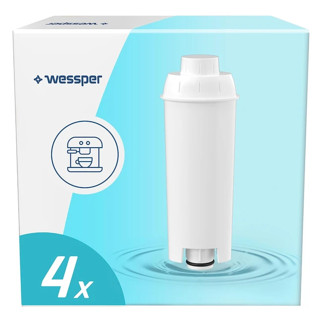 Wessper Wasserfilter für Delonghi Kaffeevollautomaten DLSC002 SER3017 - Reduziert Chlor und Schwermetalle