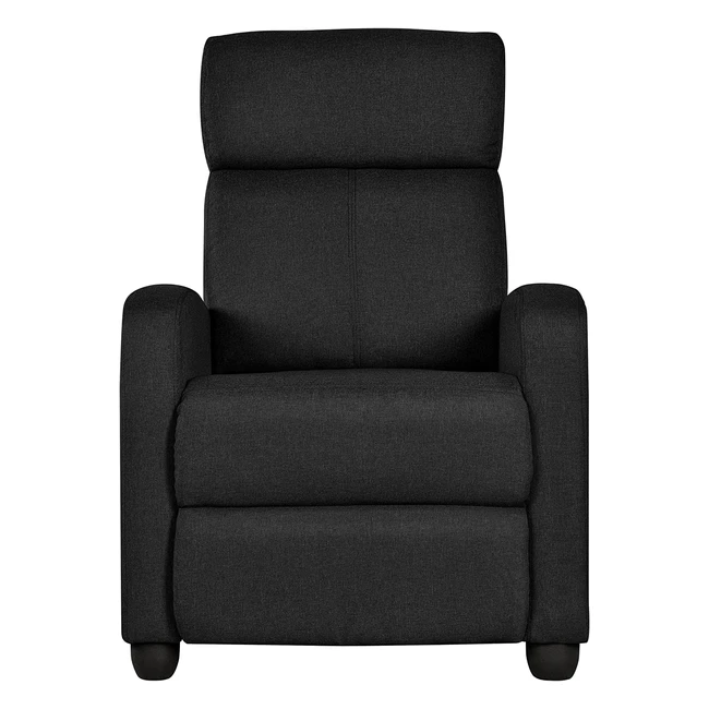 Yaheetech Relaxsessel mit verstellbarer Beinablage und Liegefunktion - Erstklassiges Sitzerlebnis in Schwarz