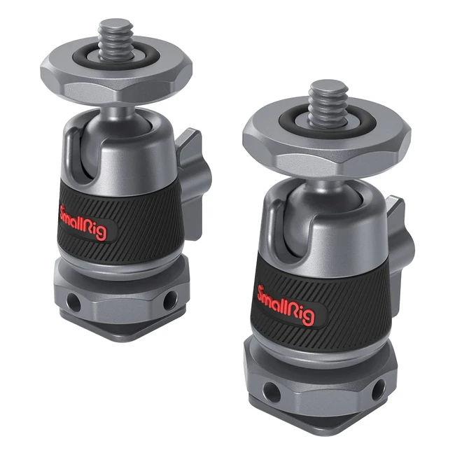 SmallRig Mini Ball Head with Removable Cold Shoe Mount for DSLR Cameras - 360° Panning, 135° Tilting, 15kg Load Capacity