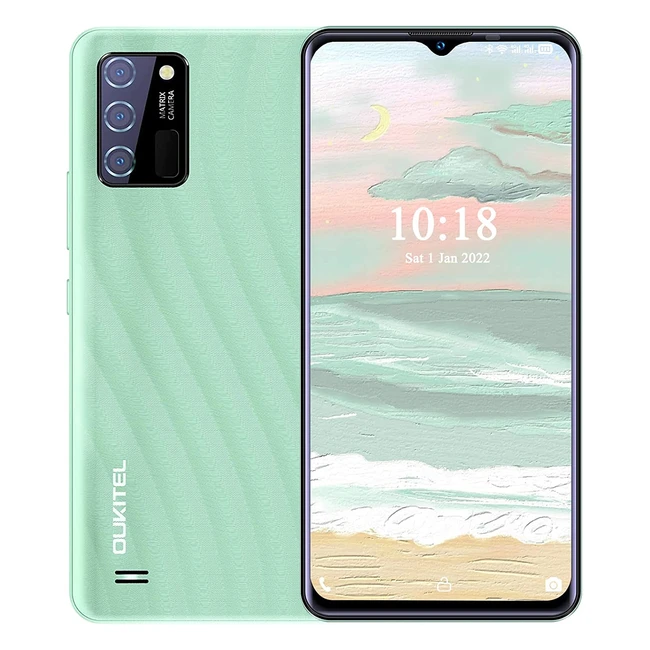 Oukitel C25 - Smartphone 4G Dual SIM, Schermo 6.52 Pollici, Batteria 5000mAh, Android 11, 32GB ROM 4GB RAM, Fotocamera Sony 13MP, Sblocco Impronte Digitali, Verde