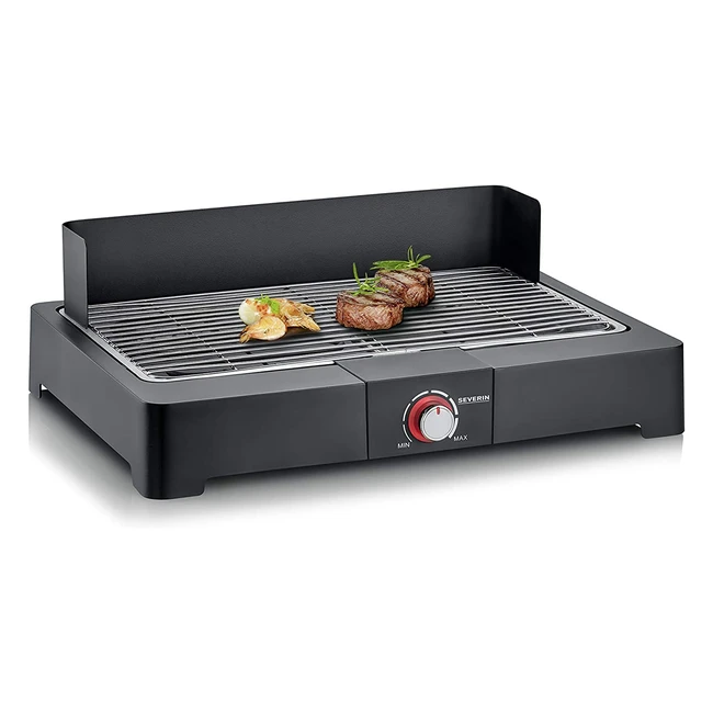Barbecue Elettrico Severin PG 8565 - 2200W in Acciaio Inossidabile con Griglia Regolabile e LED