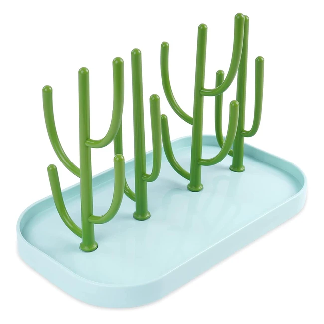 Secador de biberones Vicloon desmontable con bandeja de secado para biberones y tetinas de vidrio - Azul