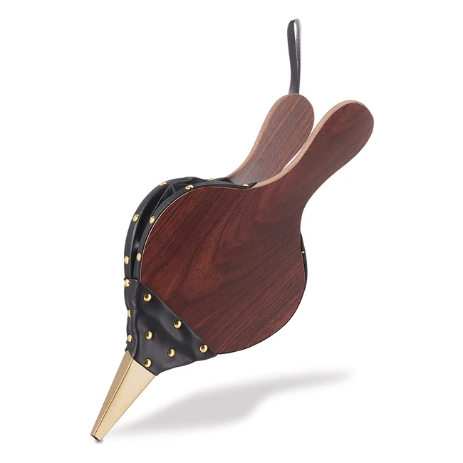 Soufflet pour Cheminée et Grill - Relaxdays 10023287 - Gonfleur à Bois Poire d'Air Fer Brun Noir/Marron - 25x17.5x39.5cm