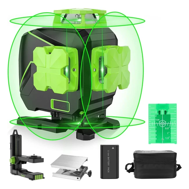 Niveau laser autonivellement Huepar 16 lignes 4x360 faisceau vert 4D pour carrelage - S04CGL