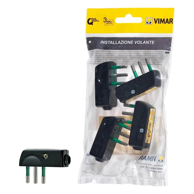 Spina Sicura Vimar FP00206 - 2PT 10A 250V 4 Pezzi Tipo SPA11