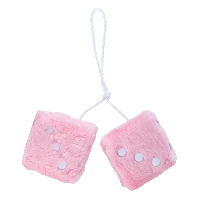 Dados de Peluche Rosa Carpoint - Referencia 1234 - Juego de 2 unidades