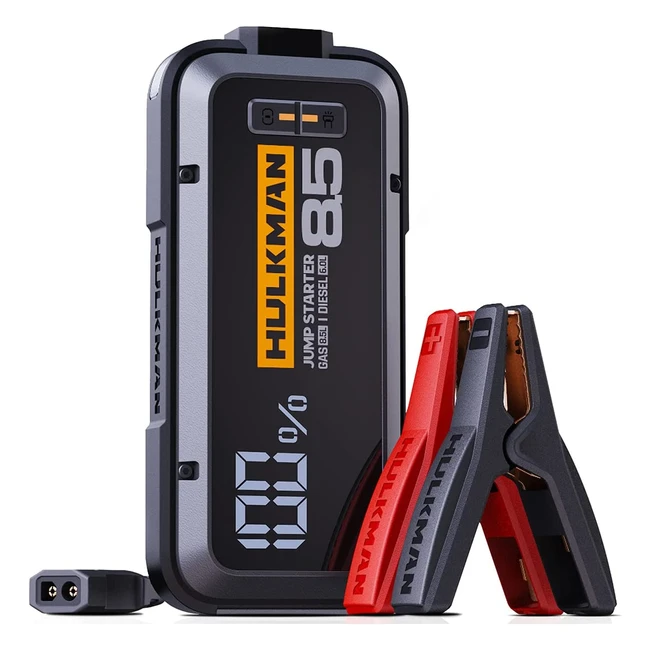 Booster batterie voiture Hulkman Alpha85 - 2000A 20000mAh LED 85L essence 6L diesel - Démarrage portable puissant pour batterie au lithium 12V