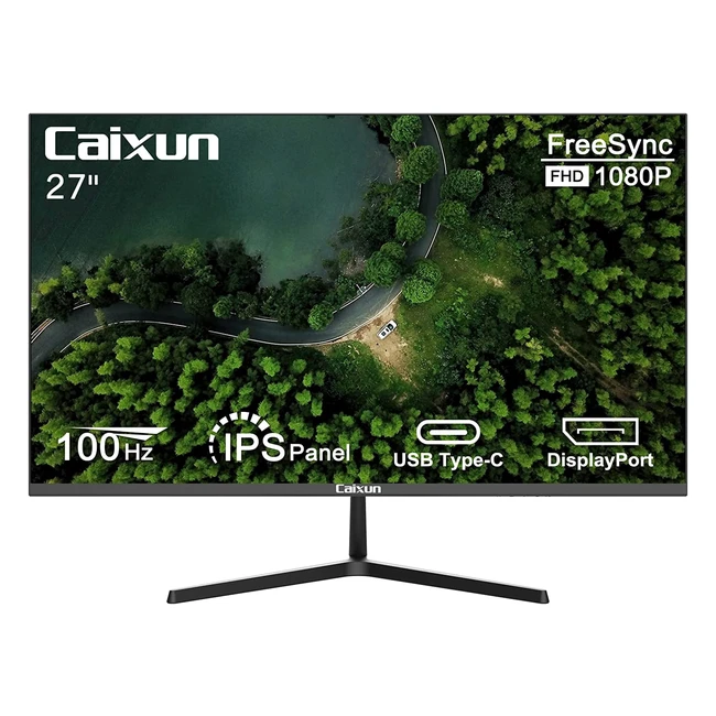 Caixun 27 Zoll Gaming Monitor 100Hz IPS FHD mit Lautsprecher und USB-C Anschluss