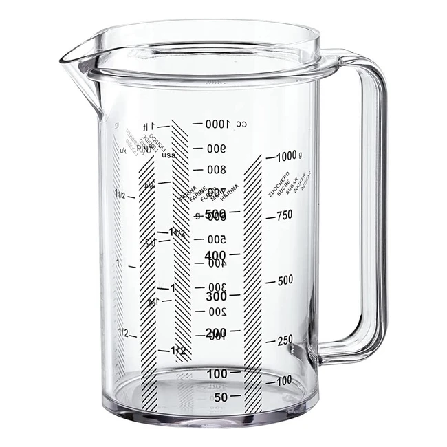 Caraffa graduata Guzzini Kitchen Active Design, trasparente, 13x17xh19 cm