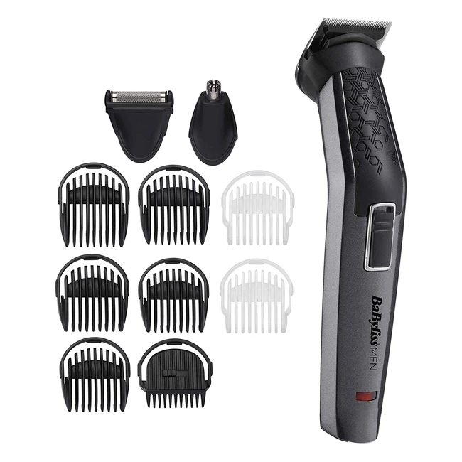 Babyliss Men 11-in-1 Carbon Titanium Grooming Kit with Nose Trimmer and Foil Sha