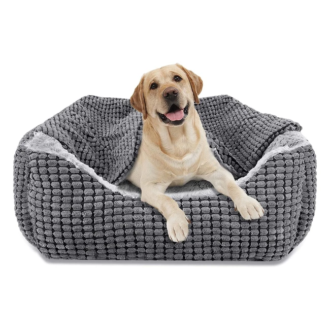 Cama para Perros Joejoy - Sofá Esponjoso Lavable Antideslizante - 89x63x23cm - Hasta 27kg