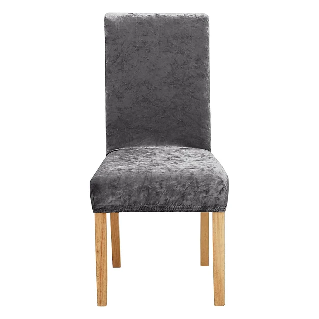 Coprisedie Umi in elastico per cucina - Set di 4 - Grigio - 45x45x60cm