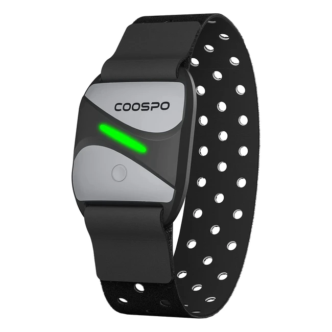 Coospo HW807 Armband Heart Rate Monitor - Bluetooth 5.0, ANT+, Dual HRM with HR Zone, HRV, Optical HR Sensor - Peloton, Strava, Zwift, DDP Yoga