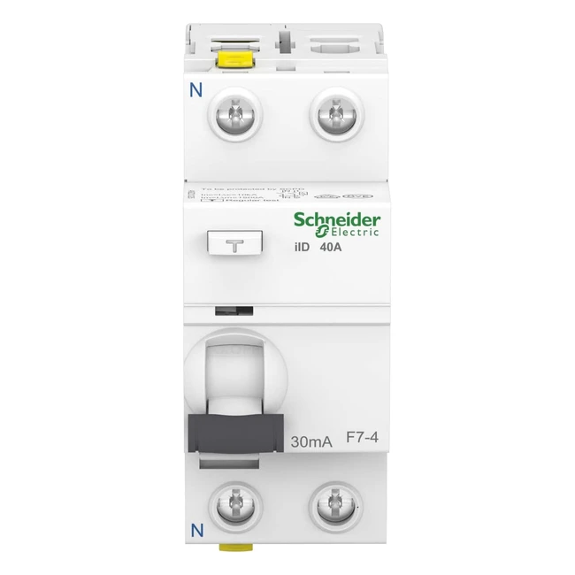 Disjoncteur différentiel Schneider A9Z21240 - 2P 40A 30mA Type A - Blanc