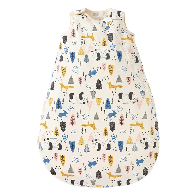 Duomiaomiao Baby Summer Sleeping Bag - 0.5 Tog, 100% Cotton, Unisex Wearable Blanket for Boys and Girls (6m) - #1 Baby Sleep Solution