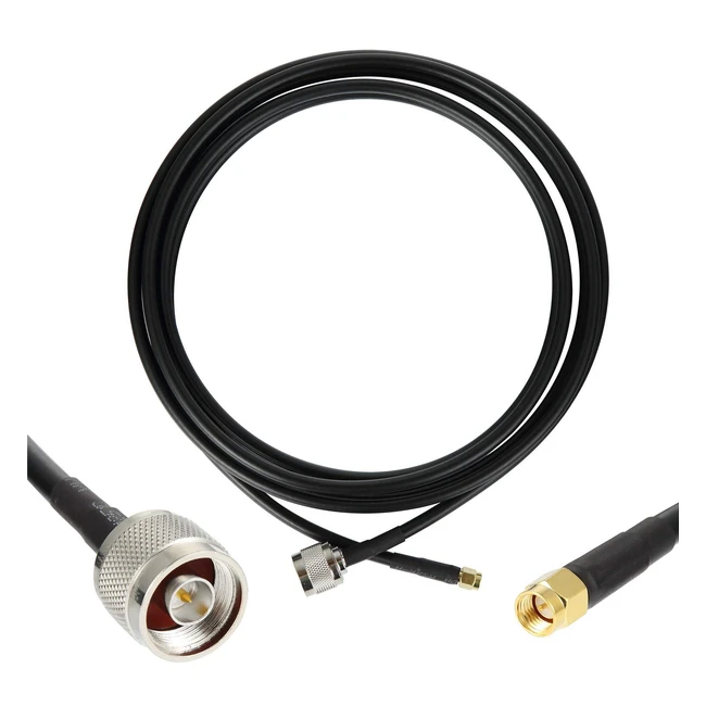 Cavo coassiale a bassa perdita per radio 3G/4G/5G/6G LTE ADSB HAM GPS WiFi RF ad antenne o scaricatori di sovratensione - Gemek SMA Maschio a N Maschio SLRM240 Rame Puro 1m