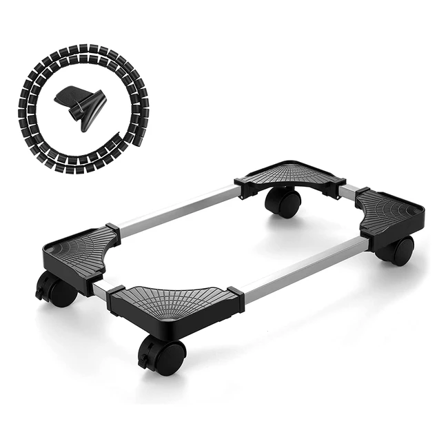 Soporte de Torre para PC Ajustable con Ruedas de Bloqueo