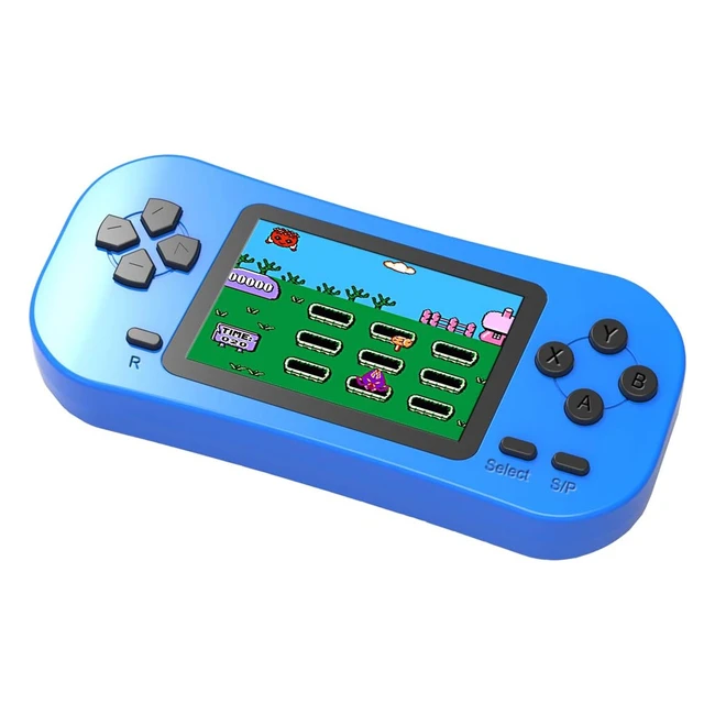 Bornkid Retro Handheld Game Console for Kids - 218 Built-in Old School Video Games, 2.5 inch Display, USB Rechargeable, Arcade Style Gaming System - Blue