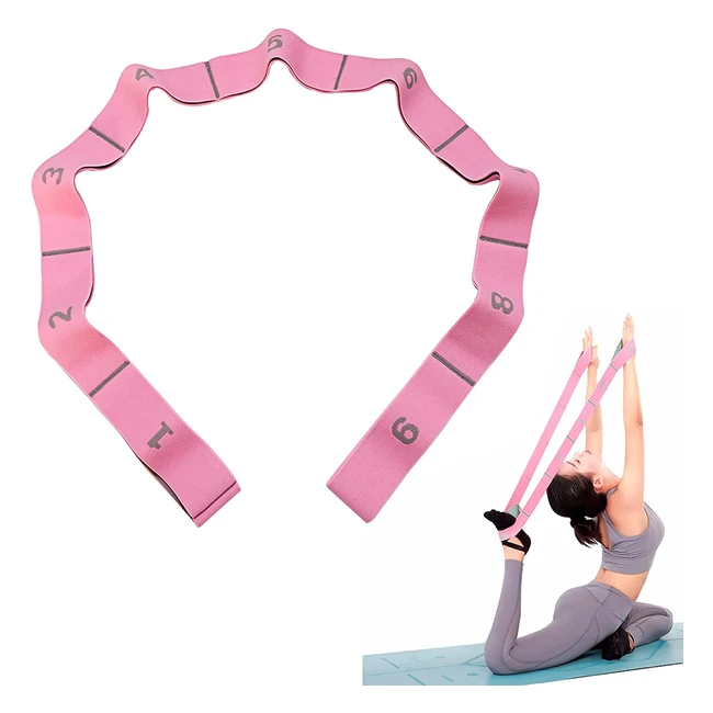Fasce di Resistenza Fitness per Yoga e Pilates - Cinturino Elastico Morbido e Fo