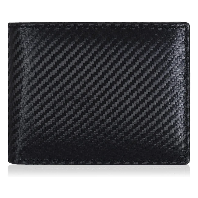 Cartera de cuero Eono con protección RFID para hombres y mujeres - Negro