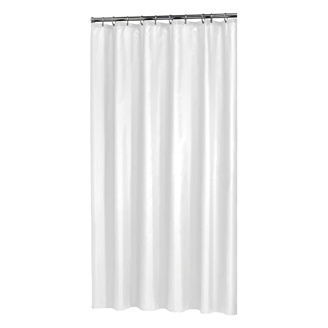 Rideau de douche Sealskin en polyester blanc - étanche et écologique - 180 x 200 cm