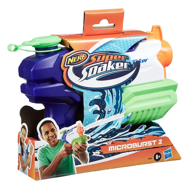Hasbro Super Soaker A9461EU8 Microburst II Wasserpistole für Kinder ab 6 Jahren