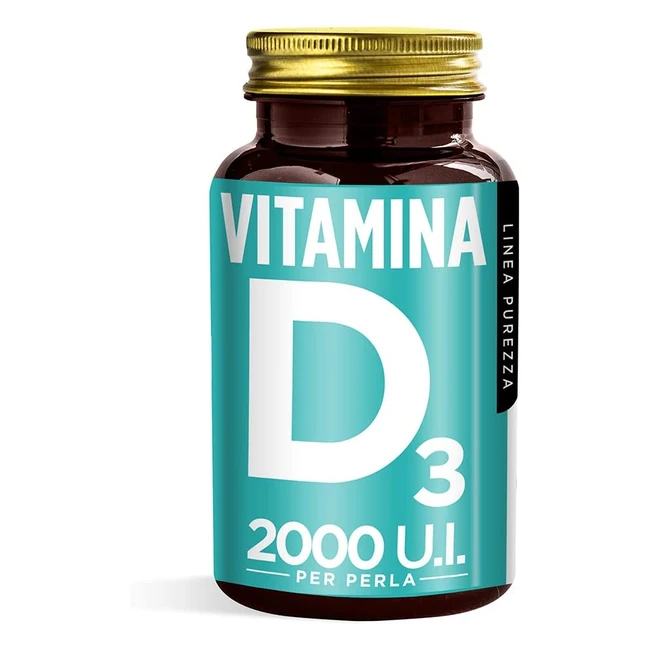 Vitamina D3 2000 UI 365 Perle Softgels - 1 Anno di Fornitura - 50 mcg per Perla - Alta Qualità