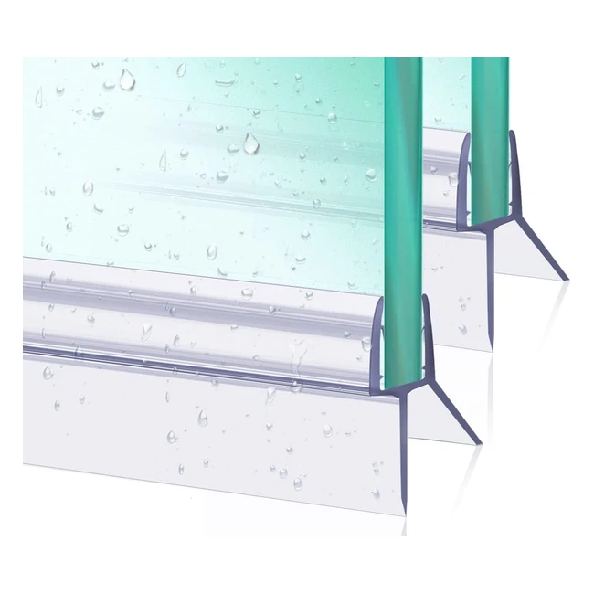 2pcs Shower Screen Seal Strip for 46mm Glass Screens - Easy Install & Good Sealing Effect