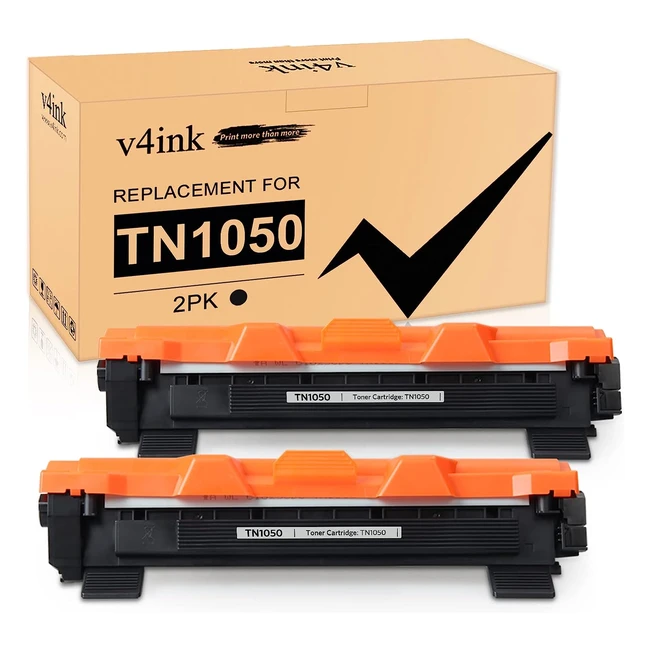 v4ink Compatible Brother TN1050 Toner Cartridge - Sharp Text, Bold Blacks, and Crisp Graphics