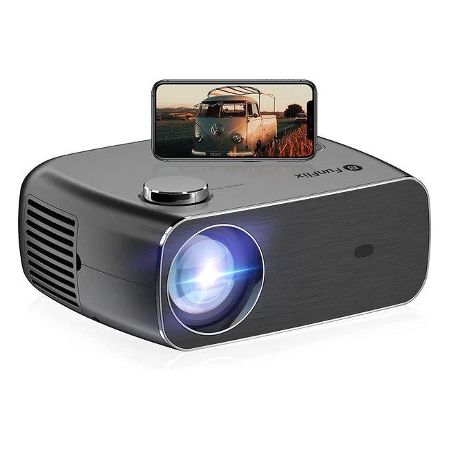 Vidéoprojecteur Full HD 1080P 12000 Lumens WiFi Bluetooth 4K Support pour Home Cinéma et PPT, Fonction Zoom - Funflix