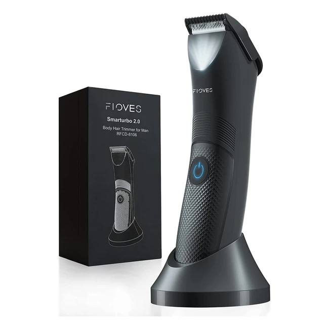 FLOVES Cordless Body Trimmer for Men - Rechargeable, Waterproof, LED Light, Safe & Powerful