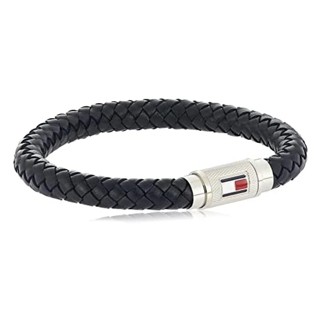 Bracelet Tommy Hilfiger Homme Cuir Bleu Marin 2701000 - Style Élégant et Tendance