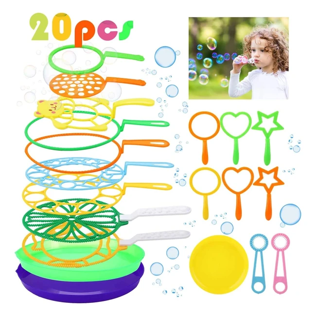 Set 20 Bacchette Bolle di Sapone Joyibay per Feste e Giochi