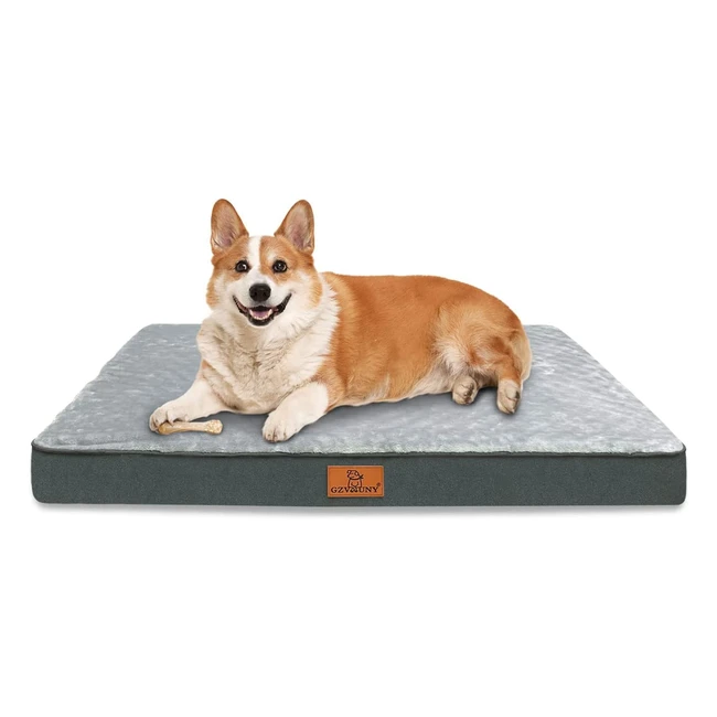 Coussin pour chien orthopédique déhoussable avec couche imperméable et antidérapant - Grande taille m76x50x8cm