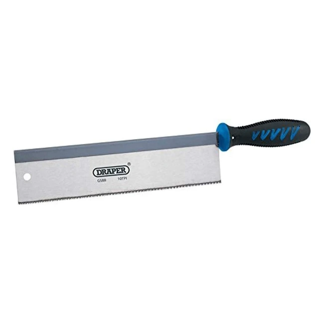 Draper 29266 Hardpoint Dovetail Saw - Ultra Thin Polished Blade - Soft Grip Handle - 10 TPI - Blue