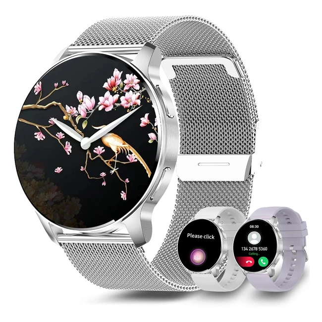 Niolina Smartwatch für Damen und Herren mit Telefonfunktion, Herzfrequenz- und Schlafmonitor, Pedometer, 20 Sportmodi, IP67 Fitness-Tracker für Android iOS